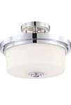 Nuvo 60/4593 Two Light Semi Flush Mount, Chrome Satco 60-4593. Fixed Price $99.99.