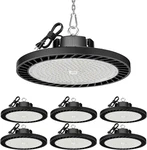 Super Bright 150W Ufo Led High Bay Lights 5000K - 6 Pack For Garage & Warehouse. Fixed Price $299.99.