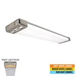 1-PACK 4 Ft. Brushed Nickel Decorative End Caps 5250 Lumens Integrated Led Wrapa. Fixed Price $97.52.