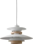 Elegant Adjustable Pendant Light For Kitchen Island, White & Wood Finish. Fixed Price $101.99.