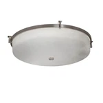 Justice Clouds Era 3 Light Flush Mount, Brushed Nickel CLD-8988-NCKL. Fixed Price $352.00.