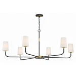 Crystorama Niles Light Chandelier, Black Forged/gold/white NIL-70016-BF-MG. Fixed Price $998.00.