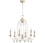 Quorum 6144-6-70 Venice 24.5" 6-LIGHT Chandelier In Persian White. Fixed Price $479.00.
