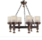 Visual Comfort 2007 Windsor Iron 28" Ring Chandelier & Antique Brass Accent. Fixed Price $999.00.