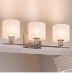 Urban Ambiance 23.5" Vanity Polished Nickel 3-LIGHT Modern Wall Sconce Uhp. Fixed Price $99.39.