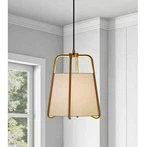 Wrought Studio Antique Brass Percy 1 - Light Single Cone Pendant Lamp Chandelier. Fixed Price $80.00.