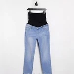 Asos Glamorous Bloom Maternity Denim Light Blue Wash Straight Leg Size 6 New. Fixed Price $35.00.