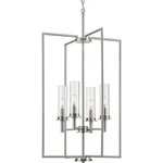 Progress Lighting Foyer Pendant 4-LIGHT Transitional Clear Glass Brushed Nickel. Fixed Price $325.00.