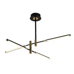 Justice Evolv Fianco Led 4-LIGHT Semi-flush Mount, Black/brass NSH-4445-MBBR. Fixed Price $414.40.