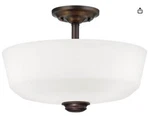 Millennium Lighting 2152-RBZ Two Semi-flush Ceiling Mount, Rubbed Bronze. Fixed Price $29.25.