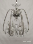 Vintage Waterford Fleur Lis Cut Crystal 6 Arm Light Chandelier. Fixed Price $1950.00.