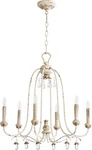 Quorum International 6144-6 Venice Light 25"W Chandelier White. Fixed Price $479.00.