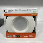 Light White Recessed Led Trim 5" - 6" Commercial Electric Soft Dimmable. Fixed Price $19.00.