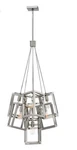 Fredrick Ramond Ensemble- 7 Light Polished Nickel Cluster Chandelier. Fixed Price $165.00.