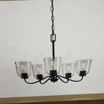 Project Source Traywick 5-LIGHT Matte Black Transitional Chandelier 1169L. Fixed Price $69.32.