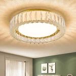 Badiegh 15 Inch Dimmable Led Crystal Flush Mount Ceiling Light,modern Gold 36.... Fixed Price $172.19.