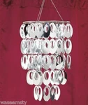 Posh Circle Chandelier Silver Shimmering Metallic Diva Chic Girl Room Home Decor. Fixed Price $35.99.