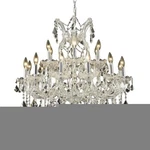 Elegant Theresa 19 Light 30" Royal Chandelier, Chrome/clear 2800D30C-RC. Fixed Price $1878.00.