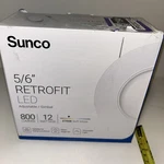 Sunco Lighting SC13W565KT12 Dimmable Led Retrofit Recessed. Fixed Price $34.00.