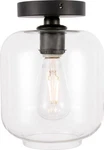 Collier 1 Light Black And Clear Flush Mount Ceiling. Fixed Price $145.00.