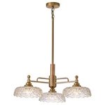 Hddfl 3-LIGHT Brass Glass Chandelier Pendant For Kitchen Island Room. Fixed Price $119.99.