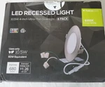 Torchstar Nickel Finish 10.5W 4" Ultra-thin Led Recessed Light, 4000K(6 Pack). Fixed Price $119.99.