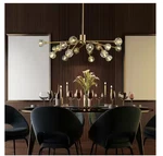 Rennnsan Mandy 18-LIGHT Brushed Gold Crystal Dimmable Sputnik Sphere Chandelier. Fixed Price $159.92.
