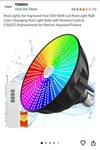 Pool Light Bulb For Inground 120V 91W, Rgb Color Changing New. Fixed Price $75.00.