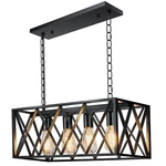 Pynsseu Industrial Kitchen Island Pendant Lighting, Rectangular Vintage Rusti.... Fixed Price $87.50.