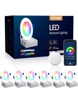 Peteme Ultra-thin Smart Led Recessed Light 4 -6 Pack Voice Control Google New. Fixed Price $154.99.