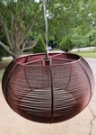Kemp Lighting Modern Coffee Ribbed Globe Ceiling Pendant Hanging Lamp Home Decor. Fixed Price $125.00.