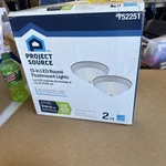 Project Source 2-PACK 13.14-IN Nickel Led Flush Mount Light Energy Star. Fixed Price $47.99.
