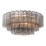 Crystorama Addis 16LT Flush Mount, Chrome/tronchi Glass Smoke ADD-331-CH-SM. Fixed Price $2238.40.