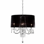 4-LIGHT Crystal Drop Chandelier In Silver Chrome -ok 5111H. Fixed Price $149.95.