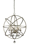 Z-lite 415-24 Silver Acadia 6-LIGHT Large Pendant. Fixed Price $409.64.