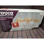 Vintage 3 Alabaster Glass Vanity Strip Brass Finish Royce Lighting. Fixed Price $36.45.