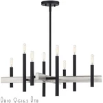 Livex Lighting 49348-04 Denmark Chandelier Black With Brushed Nickel Accents. Fixed Price $529.96.