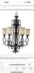 Maxim Sausalito 28" Wide Light Chandelier Retail $750. Fixed Price $175.00.
