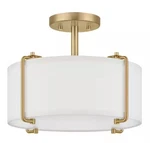 Home Decorators Collection Brookley 14 In. 2-LIGHT Brushed Gold Semi-flush Mount. Fixed Price $40.00.