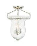 Livex Andover 4-LIGHT Ceiling Mount Lantern Silver Finish, Semi Flush. Fixed Price $279.92.