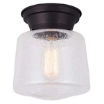 Canarm IFM623A08 Bronze Mill Single Light 8"W Semi Flush Ceiling Fixture. Fixed Price $46.19.