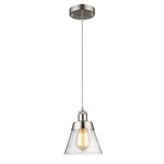 Modern Glass Pendant With Handblown Clear Seeded Shade, One-light.... Fixed Price $52.82.