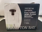 Hampton Bay Westbrook 9 In Light Semi-flush Mount Model HM20200716-2 Niob. Fixed Price $9.99.