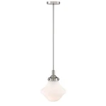 1 Light Mini Pendant From The Madison Avenue Collection Nickel By Minka Lavery. Fixed Price $35.00.