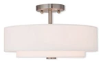 Livex Lighting 51044-91 Claremont Semi-flush Mount Brushed Nickel. Fixed Price $207.96.