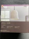 Allen + Roth Elizabeth Black Canopy With White Rattan Shade Modern/contemporary. Fixed Price $67.99.