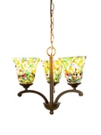 STH19108 Dale Tiffany Remy 3-LIGHT Mosaic Art Glass Chandelier. Fixed Price $124.19.