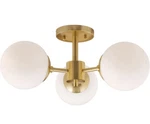 Forte Lighting 2745-03 Farrell 18"W Semi-flush Globe Gold. Fixed Price $99.99.