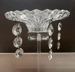 Lot Of 2-4" Chandelier Lamp Replacement Bobeche Cup Swarovski Octagon Crystal. Fixed Price $18.00.