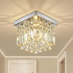 Moooni Chandelier, Hallway Crystal 1-LIGHT Mini Modern Square Flush. Fixed Price $199.99.
